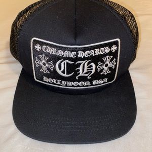Black Chrome Hearts Trucker Hat